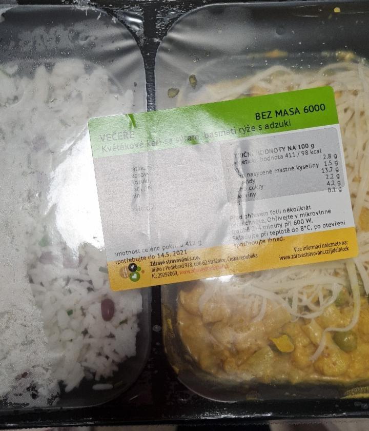 Fotografie - Květákové kari se sýrem, basmati rýže s adzuki Zdravé stravování