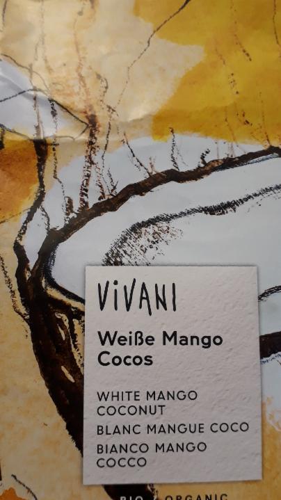 Fotografie - Weiße Mango Cocos (bílá čokoláda s mangem a kokosem) Vivani
