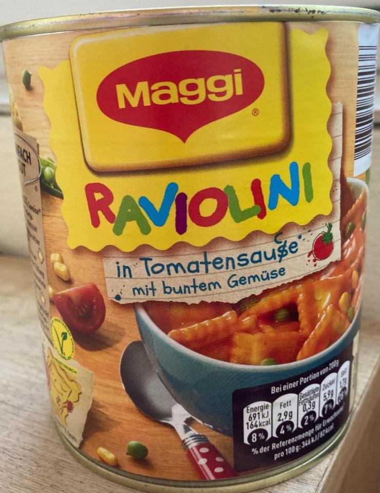 Fotografie - Raviolini in tomatensauce mit buntem gemüse Maggi