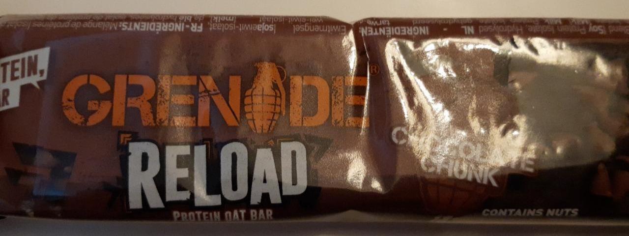 Fotografie - Reload Protein Bar chocolate chunk Grenade