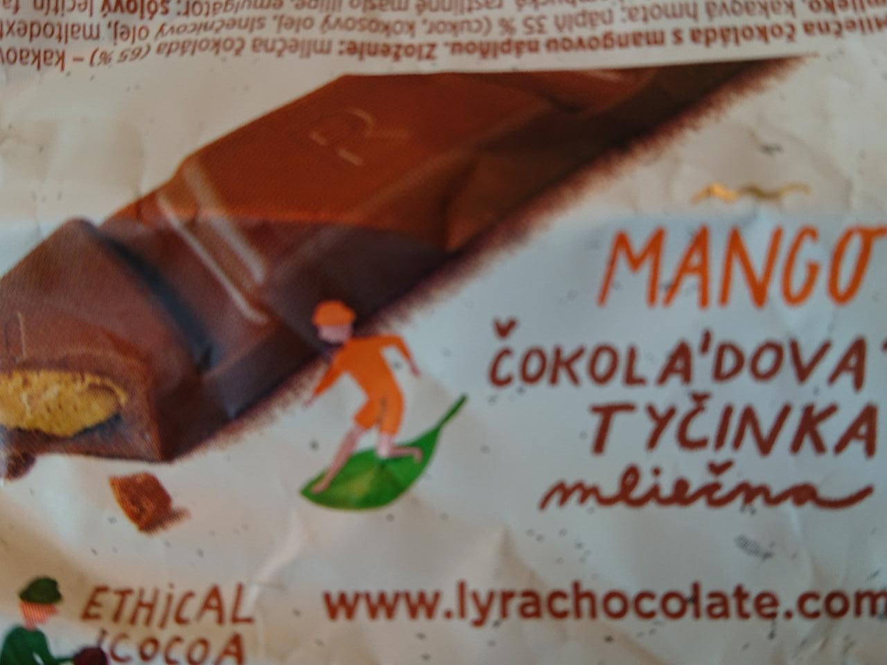 Fotografie - Mango čokoládová tyčinka mliečna Lyra