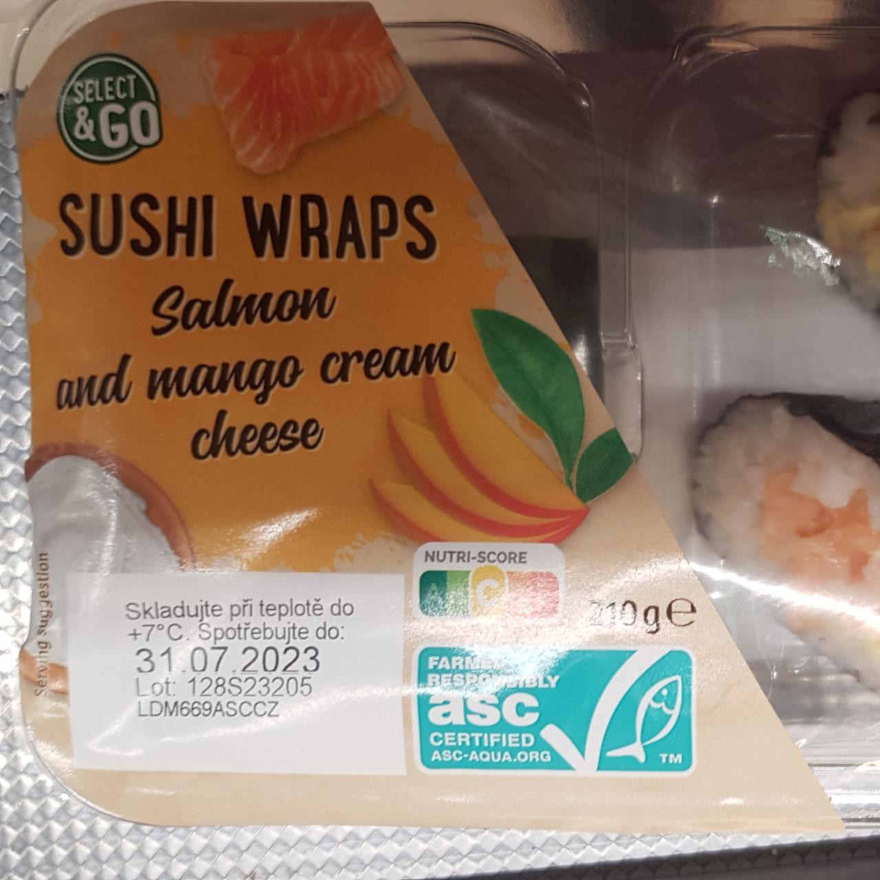 Fotografie - Sushi wraps Salmon and Mango cream cheese Select&Go