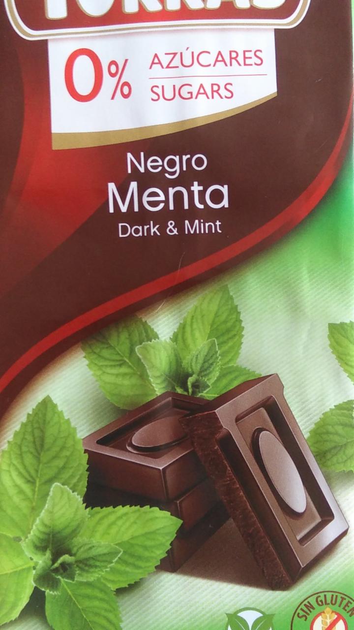 Fotografie - Hořká čokoláda 72% s mátou Torras