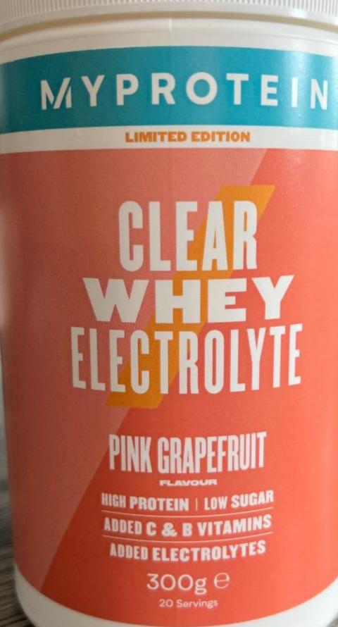 Fotografie - clear whey electrolyte, pink grapefruit Myprotein
