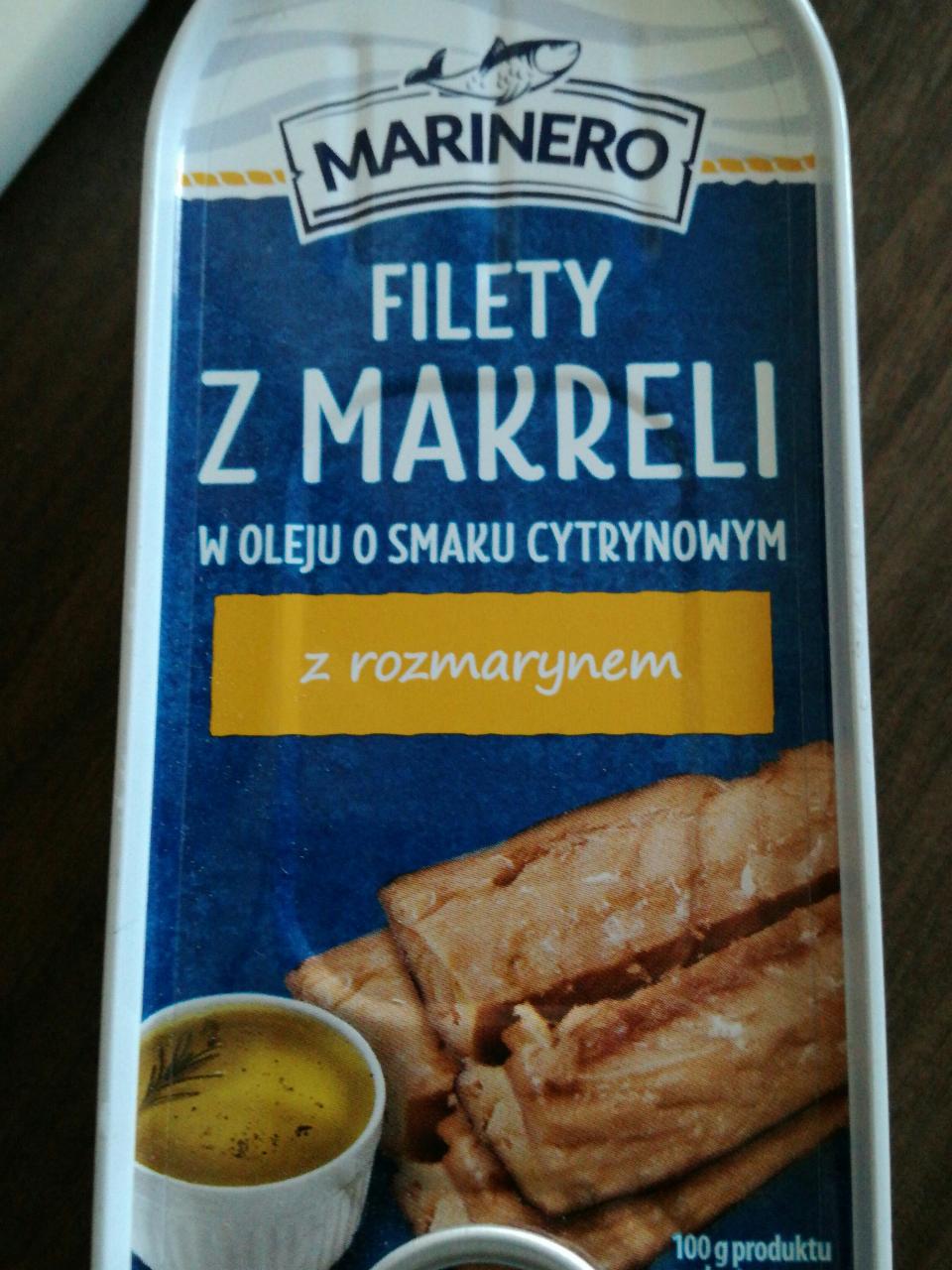 Fotografie - Filety z makreli v oleju o smaku cytrynowym Marinero