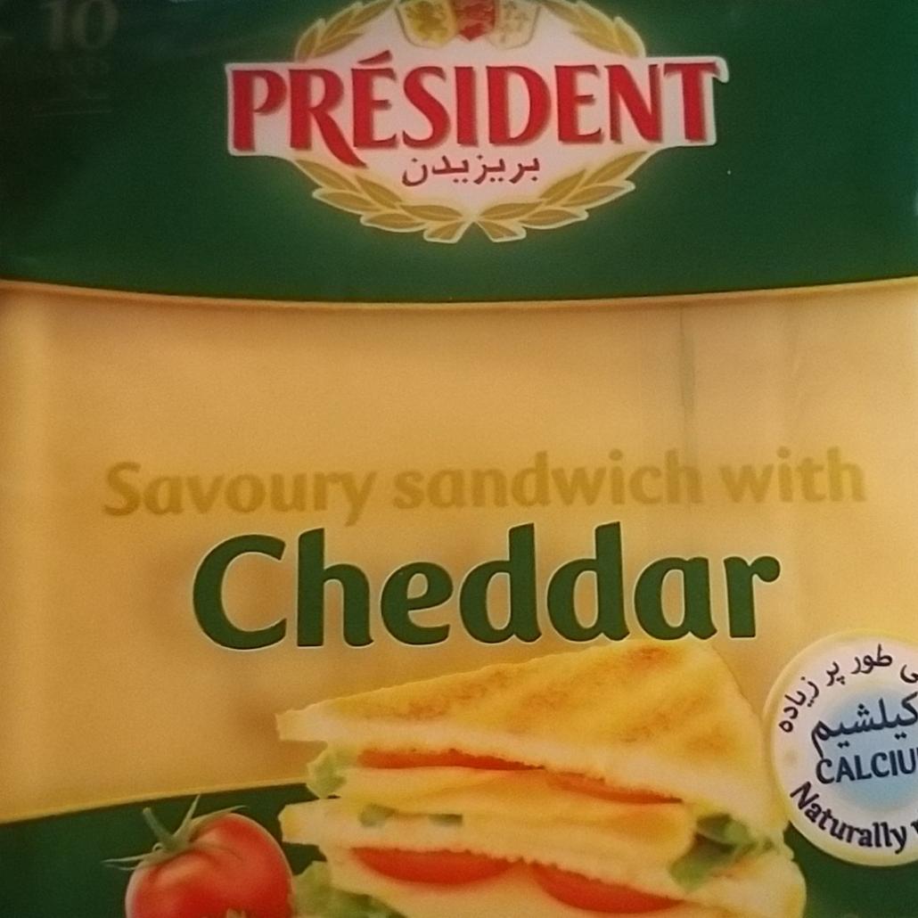 Fotografie - Savoury sandwich with Cheddar Président