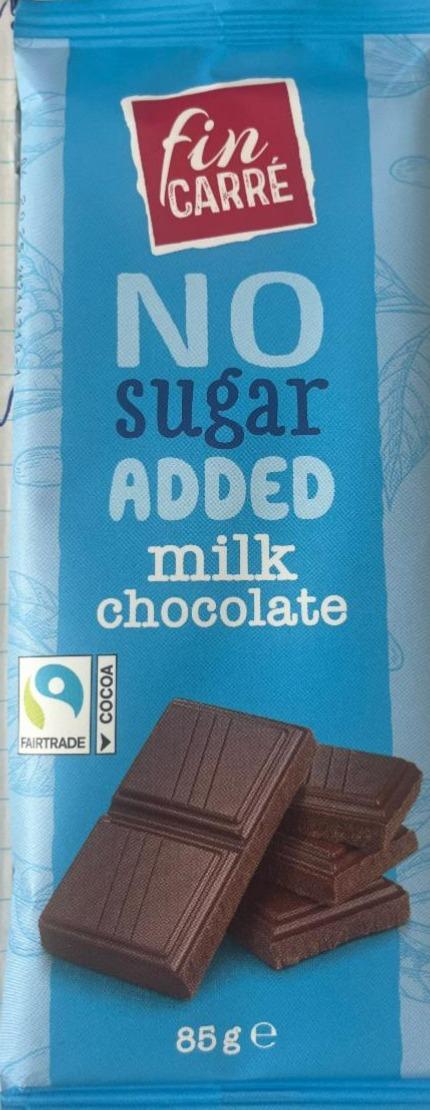 Fotografie - No sugar added milk chocolate Fin Carré