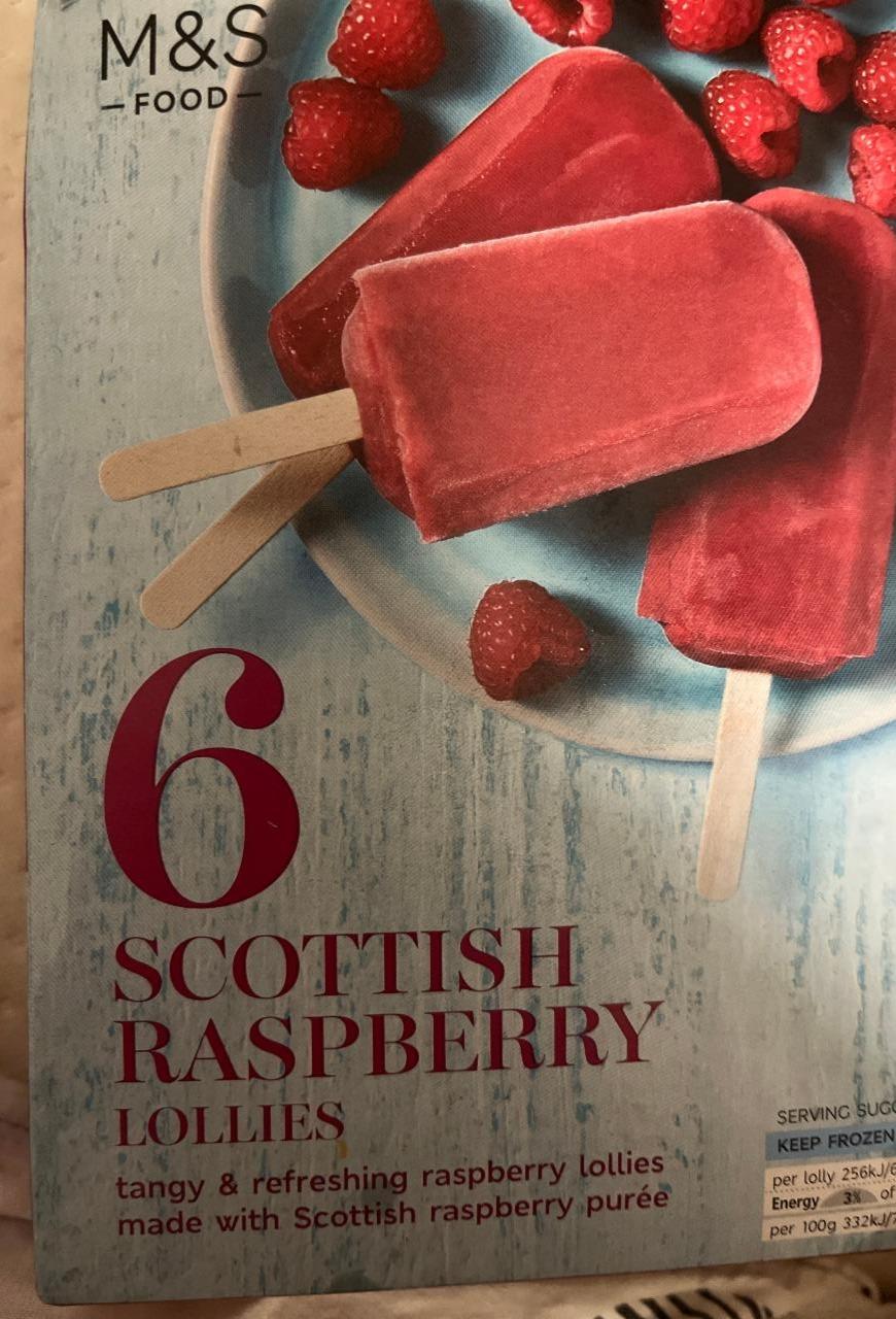 Fotografie - 6 Scottish Raspberry Lollies M&S Food