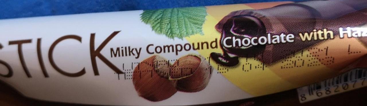 Fotografie - STICK milky compound chocolate with hazelnut cream eviza