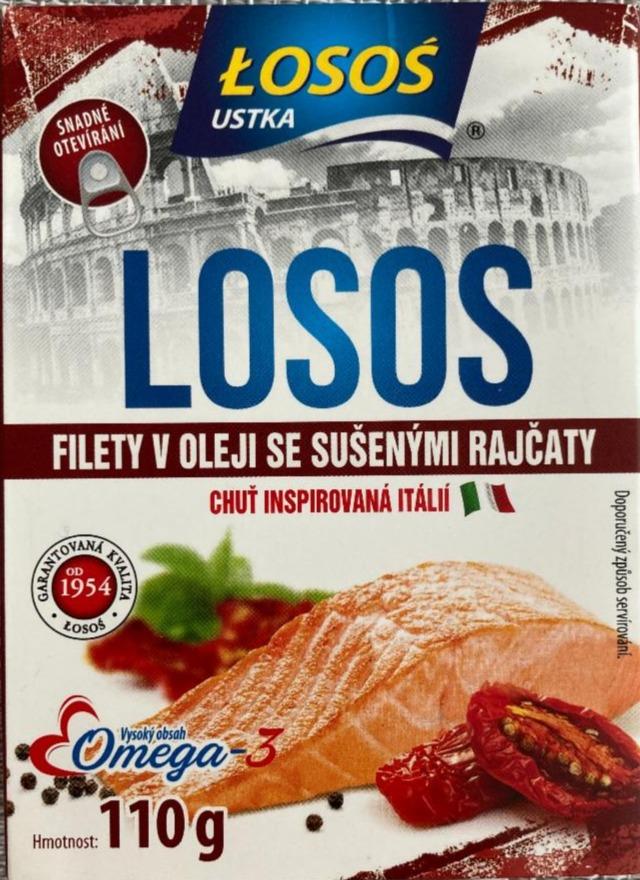 Fotografie - Losos filety v oleji se sušenými rajčaty Łosoś Ustka