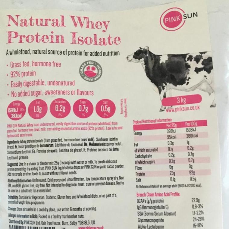Fotografie - Natural Whey Protein Isolate Pink sun