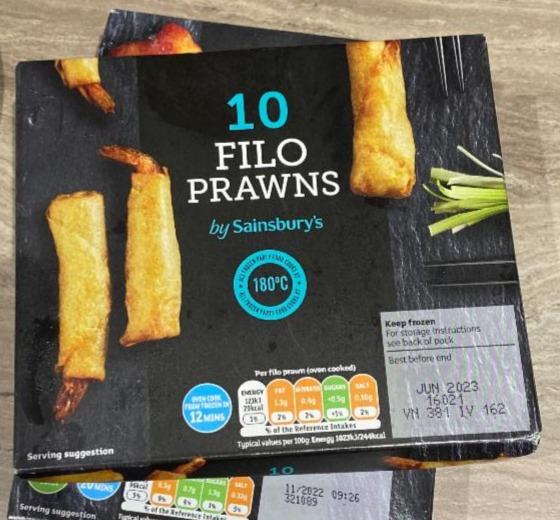 Fotografie - Filo prawns by Sainsbury's