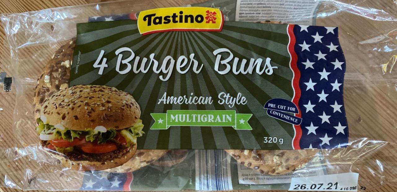 Fotografie - 4 Burger Buns American Style Multigrain Tastino