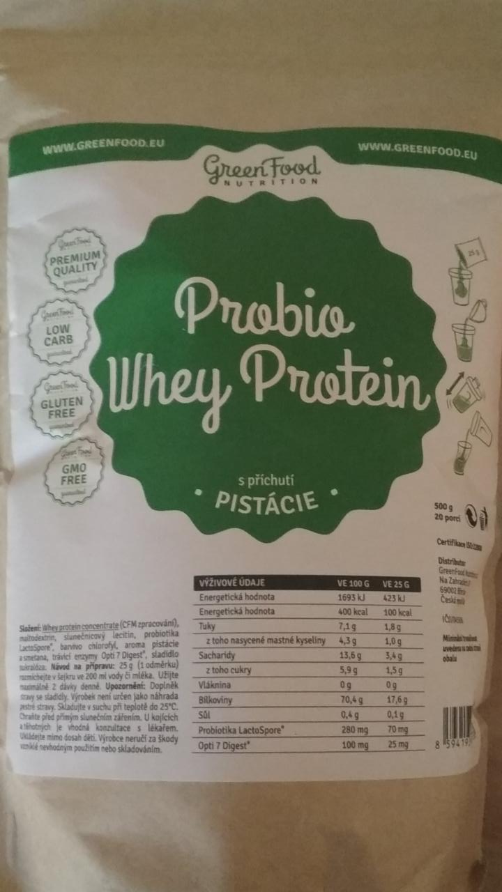 Fotografie - Probio Whey Protein Pistácie - Green Food