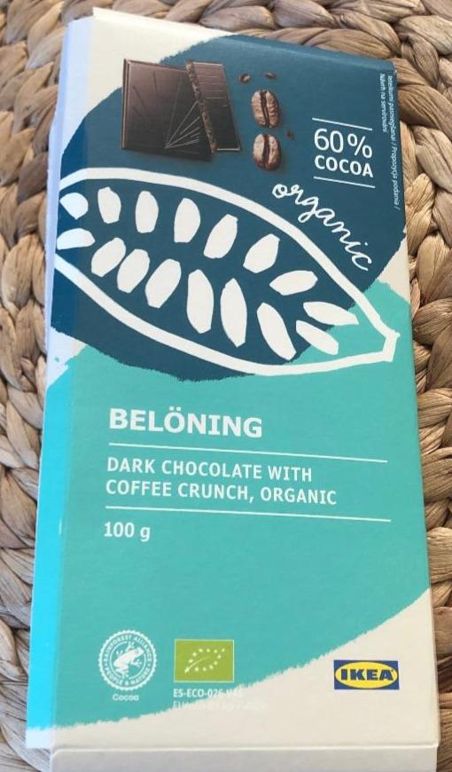 Fotografie - Belöning 60% Cocoa Dark Chocolate with Coffee Crunch Ikea