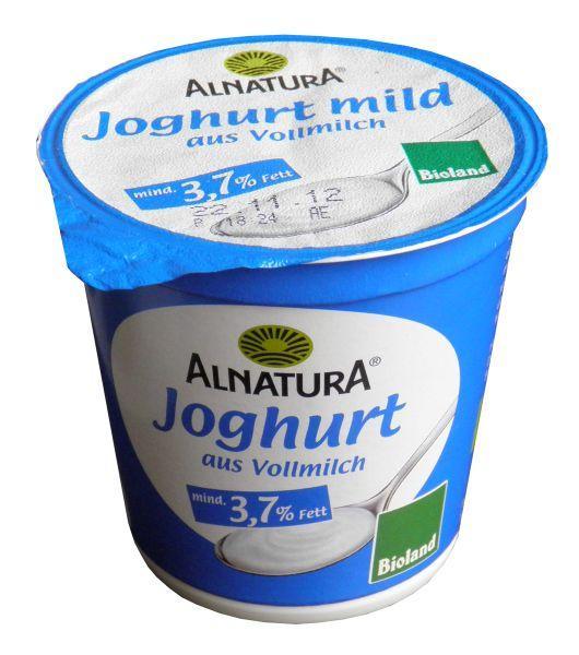 nutriční a Joghurt kalorie, aus hodnoty mild Vollmilch Alnatura - kJ