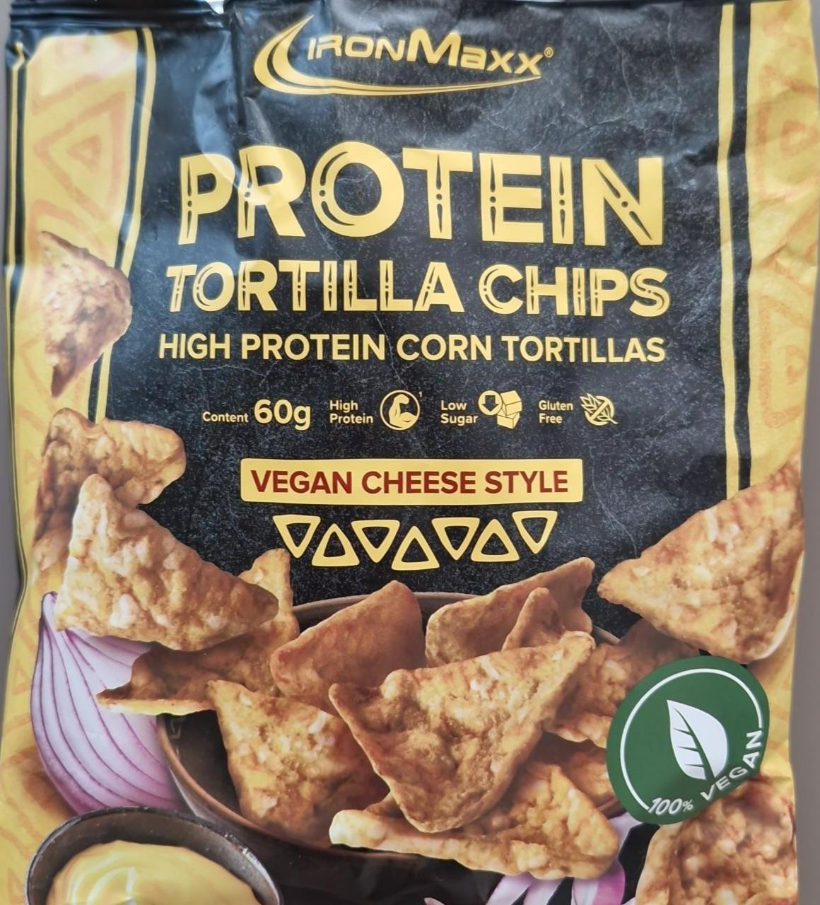 Fotografie - Protein tortilla chips Vegan cheese style IronMaxx