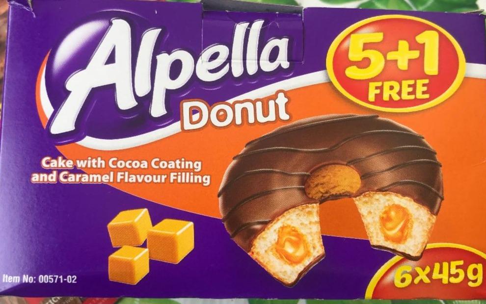 Fotografie - Donut Cake with Cocoa Coating and Caramel Flavour Filling Alpella