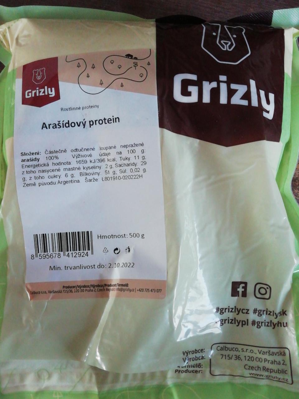 Fotografie - Arašídový protein Grizly