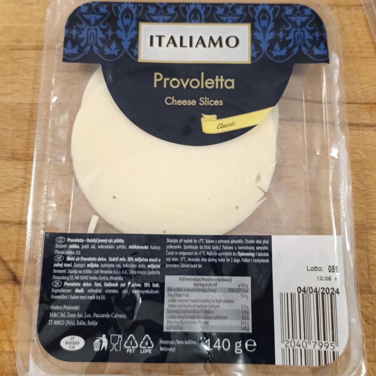 Fotografie - Provoletta Cheese Slices Italiamo