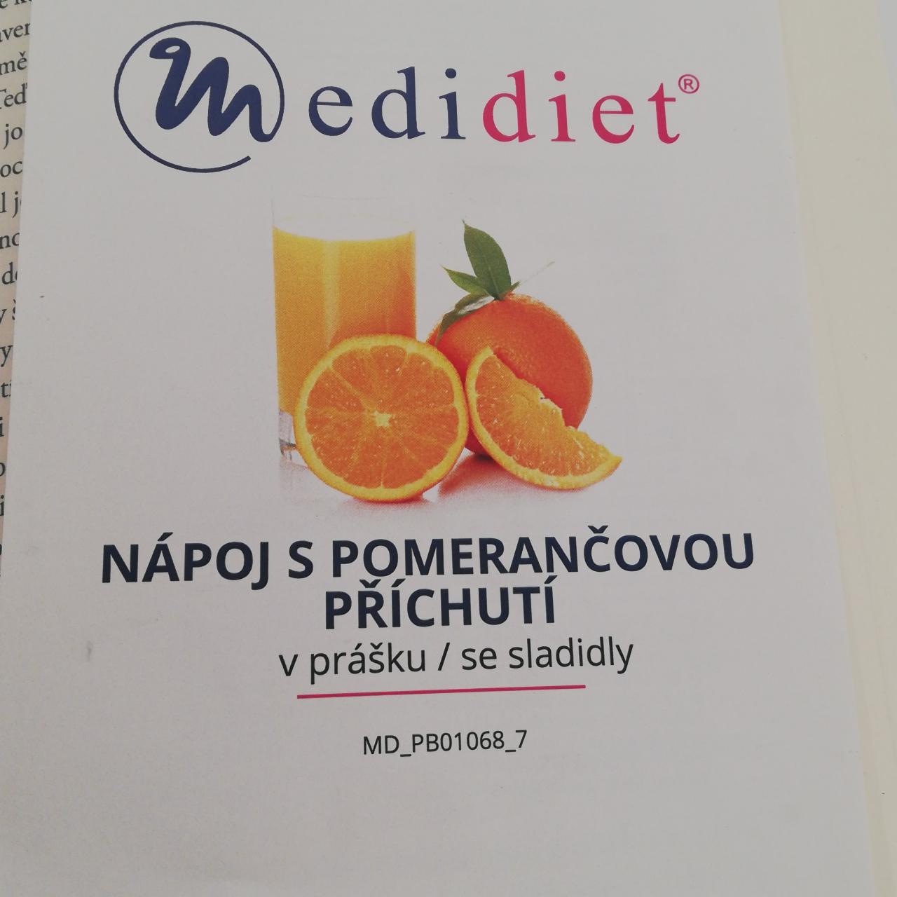 Fotografie - Nápoj s pomerančovou příchutí v prášku Medidiet