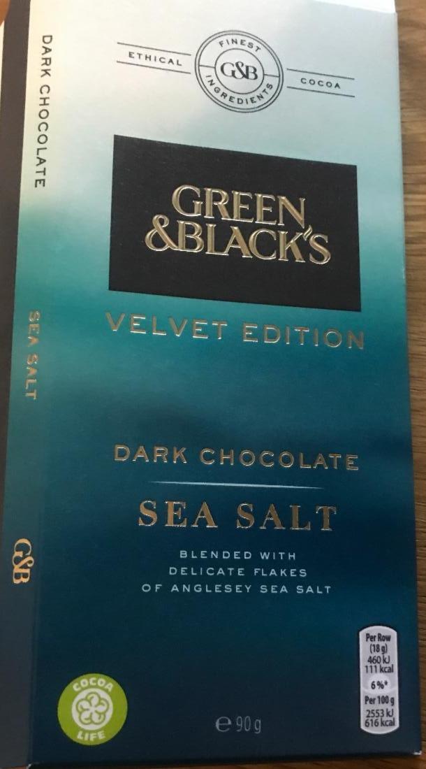 Fotografie - Velvet Edition Sea Salt Dark chocolate Green & Black’s