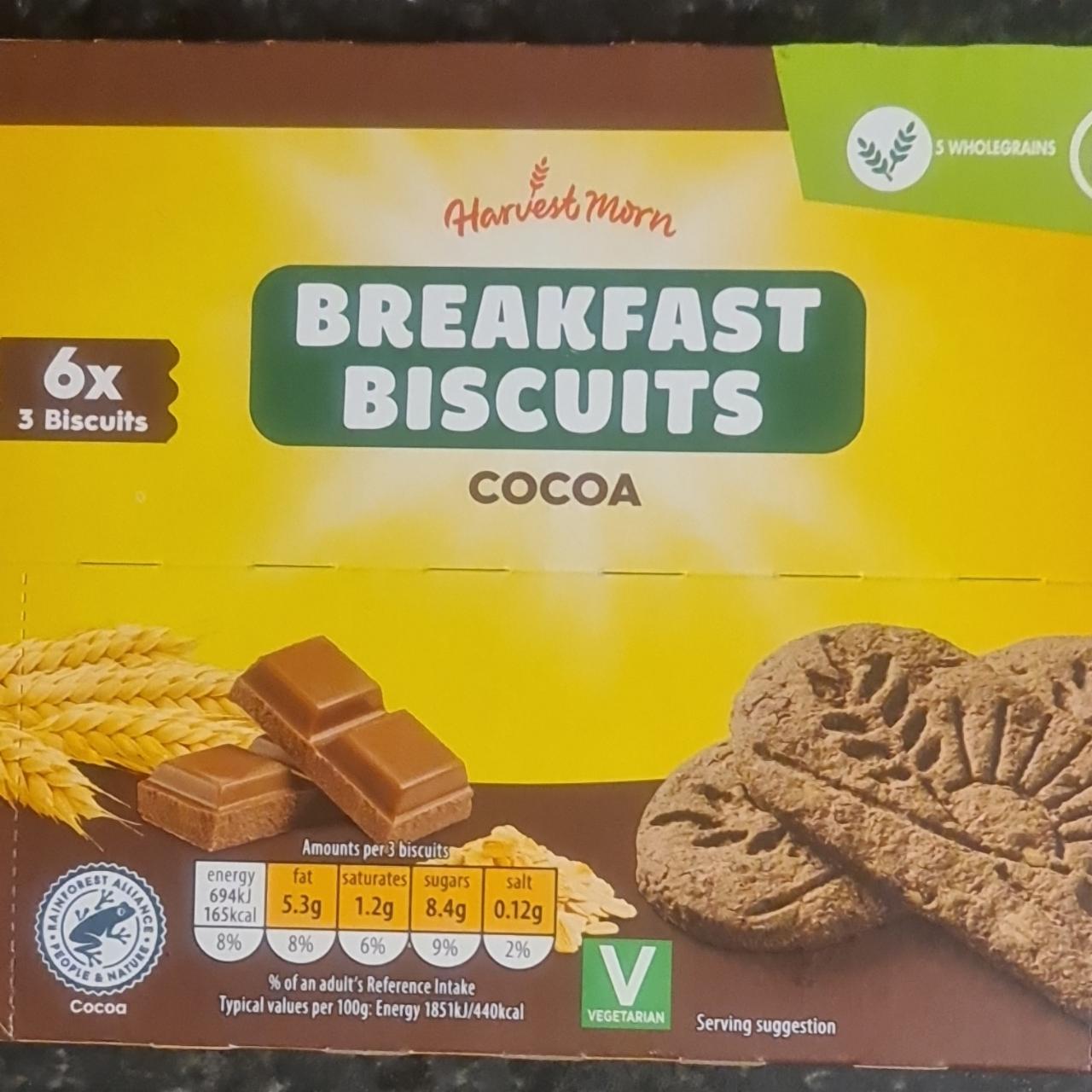 Fotografie - Breakfast Buiscuits cocoa Harvest Morn