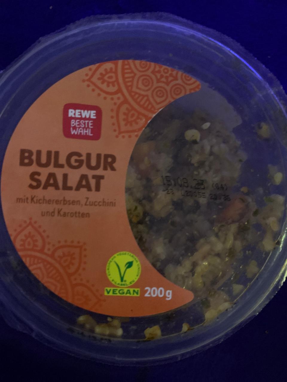 Fotografie - Bulgur Salat, Mit Kichererbsen, Zucchini und Karotten Rewe beste wahl