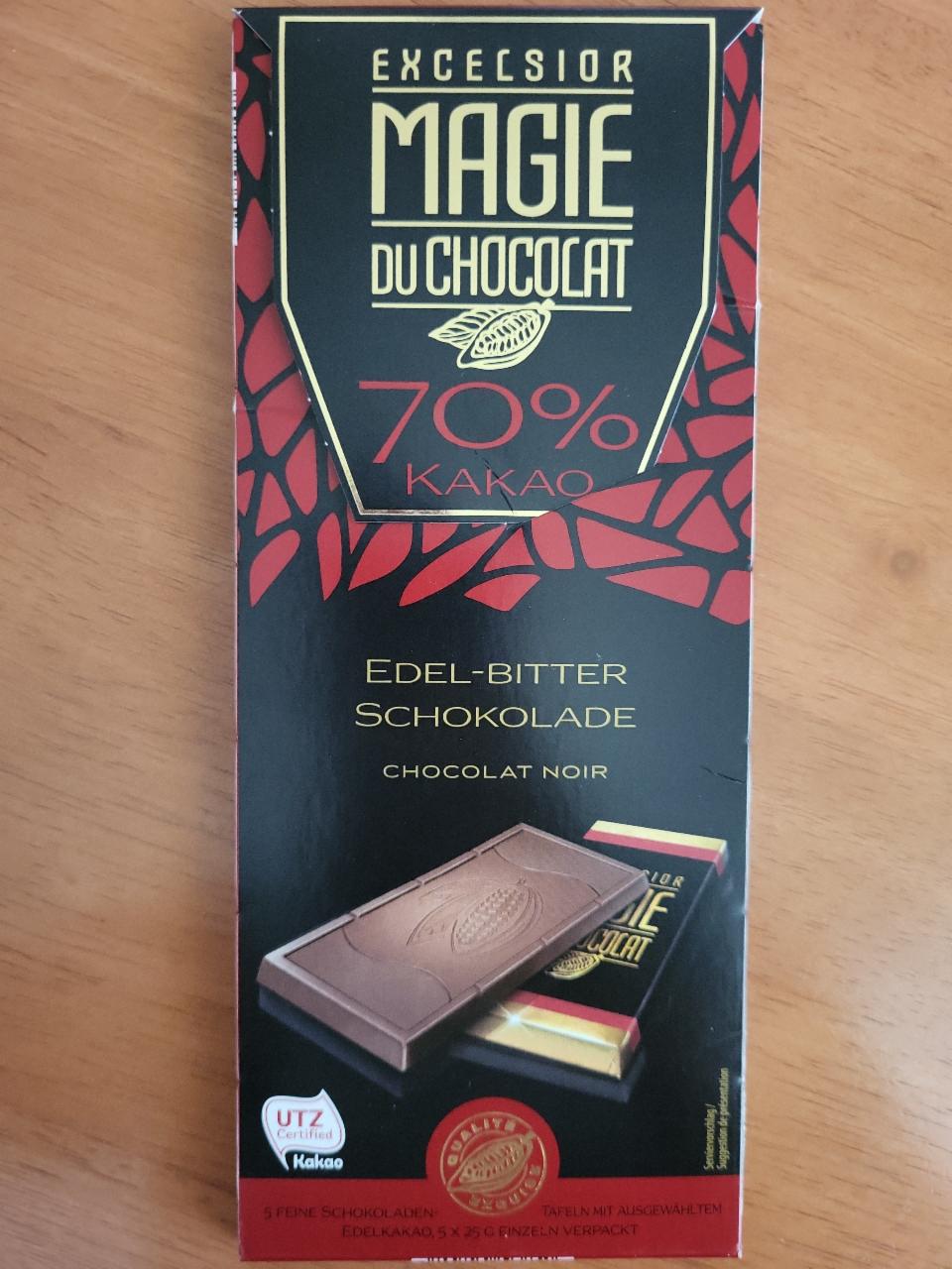 Fotografie - Edelbitter Schokolade 70% Excelsior