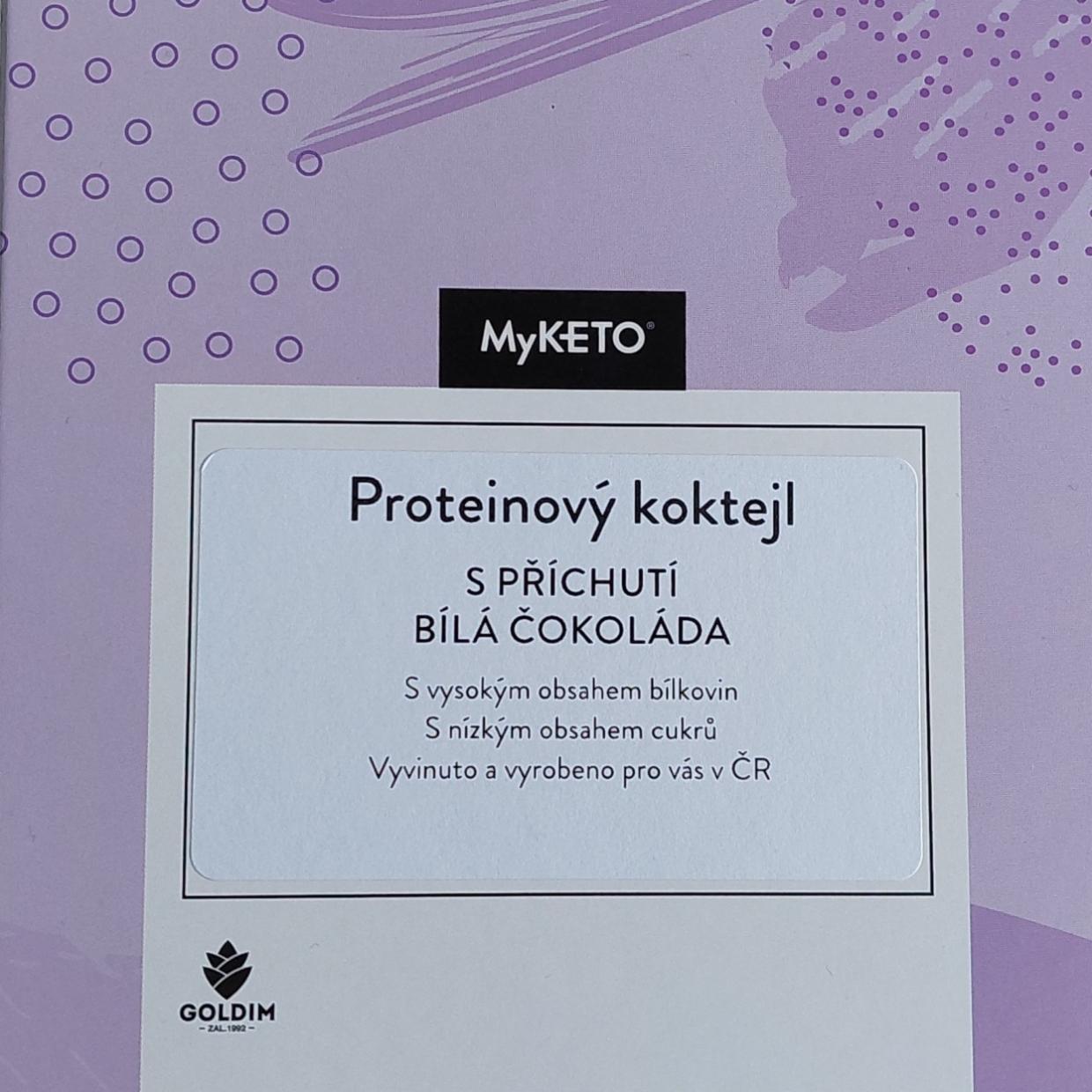 Fotografie - Proteinový koktejl s příchutí bílá čokoláda MyKeto