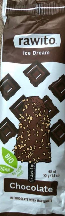 Fotografie - zmrzlina s čokoládovou příchutí v čokoládě s lískovými oříšky Rawito