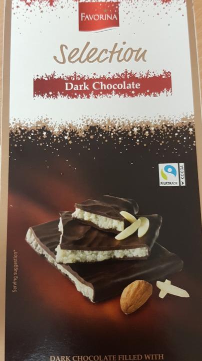 Fotografie - Dark Chocolate filled with marzipan Favorina