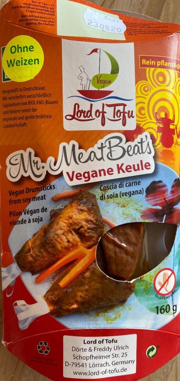 Fotografie - Mr. Meat Beat´s vegane keule vegan drumsticks from soy meat Lord of Tofu