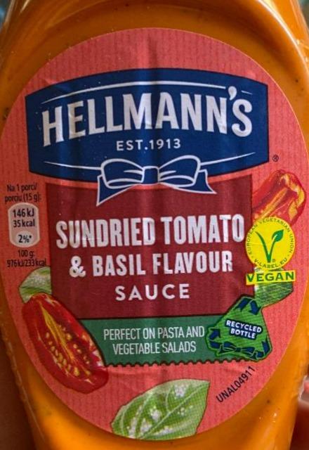Fotografie - Sundried tomato & basil flavour sauce Hellmann's