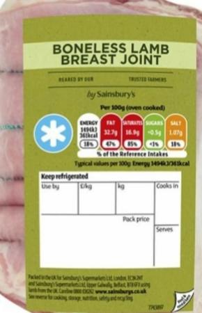 Fotografie - Boneless Lamb Breast Joint by Sainsbury's