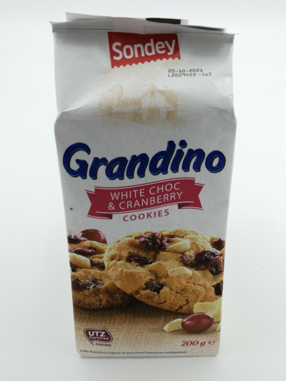 Fotografie - Grandino cookies white choc&cranberry