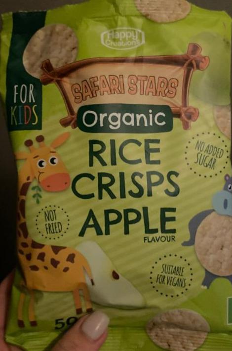Fotografie - Safari Stars Organic Rice Crisps Apple flavour Happy creations