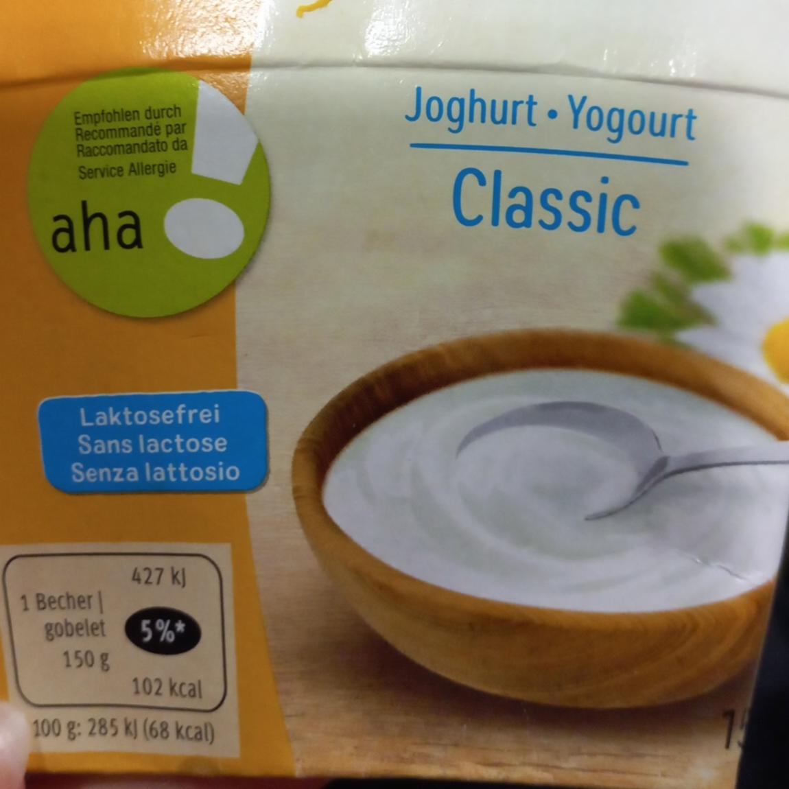 Fotografie - Jogurt classic lactose free Aha