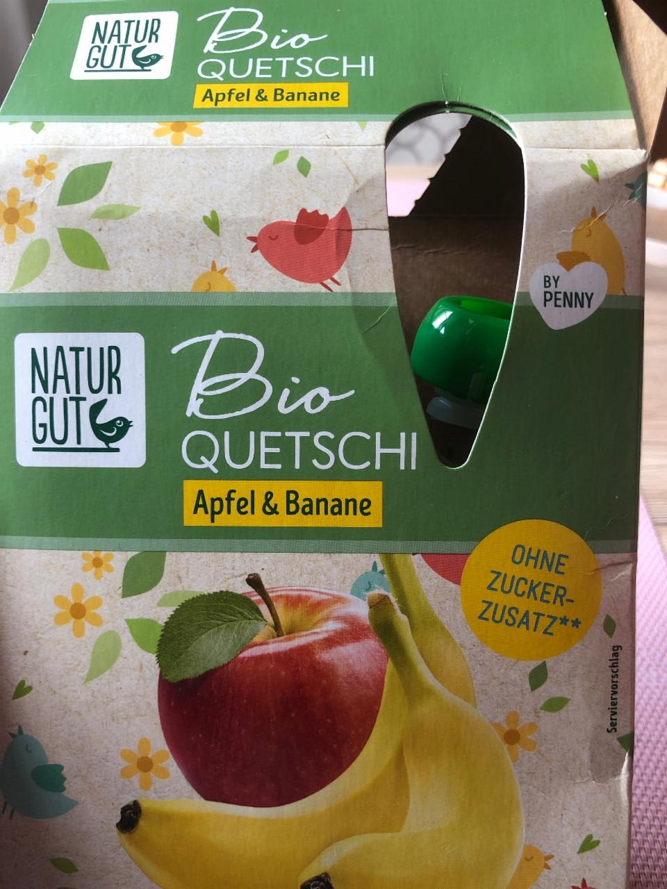Fotografie - Bio Quetschi Apfel & Banane Natur Gut