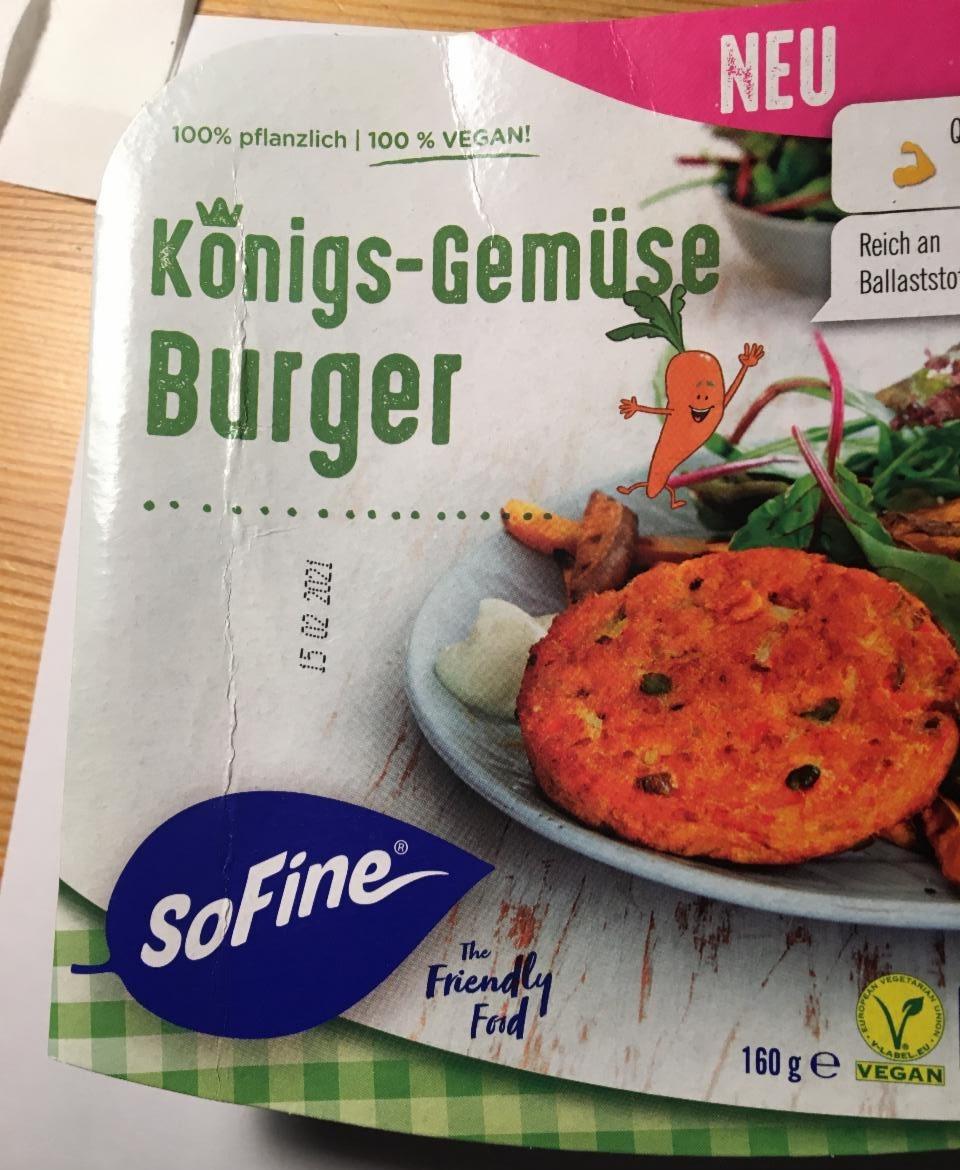 Fotografie - Königs-Gemüse Burger SoFine