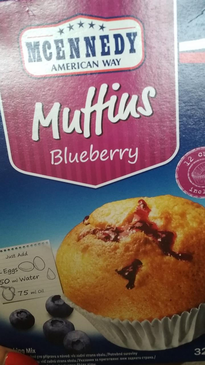 Fotografie - Muffins Blueberry Směs na muffiny s borůvkovou náplní McEnnedy American Way