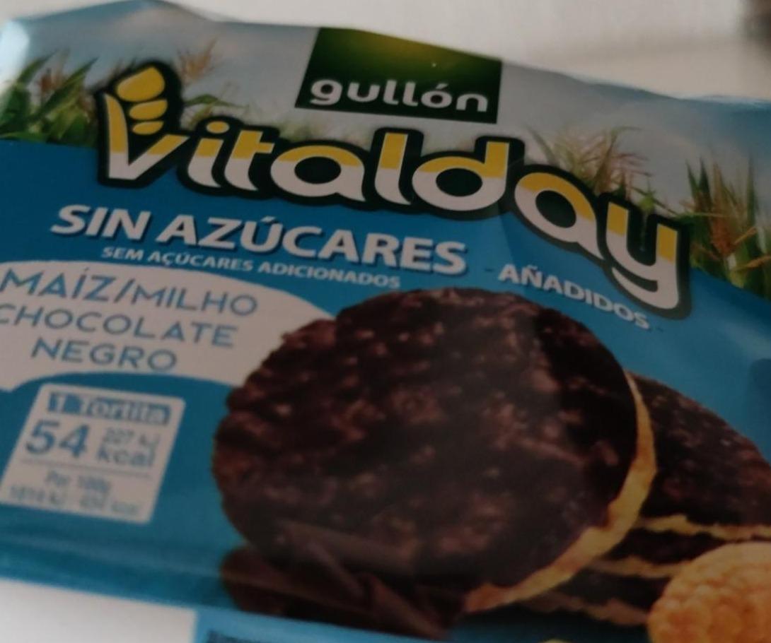 Fotografie - Vitalday sin azúcares anadidos maiz chocolate negro Gullón