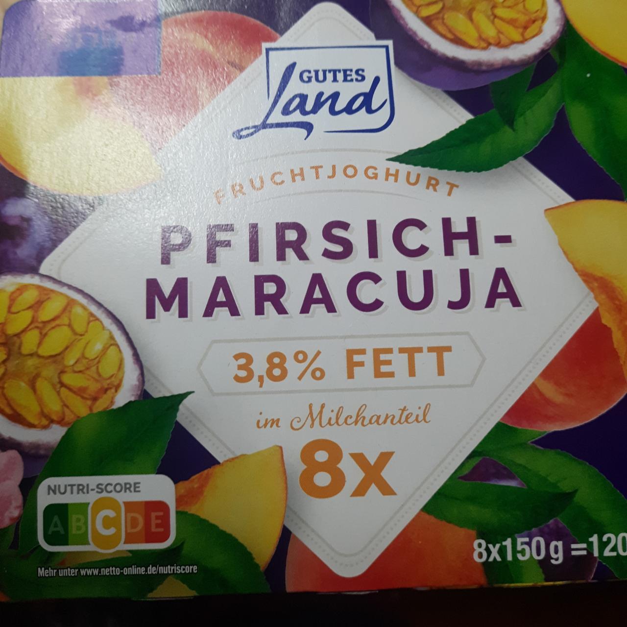 Fotografie - Pfirsich-maracuja Fruchtjoghurt gutes Land