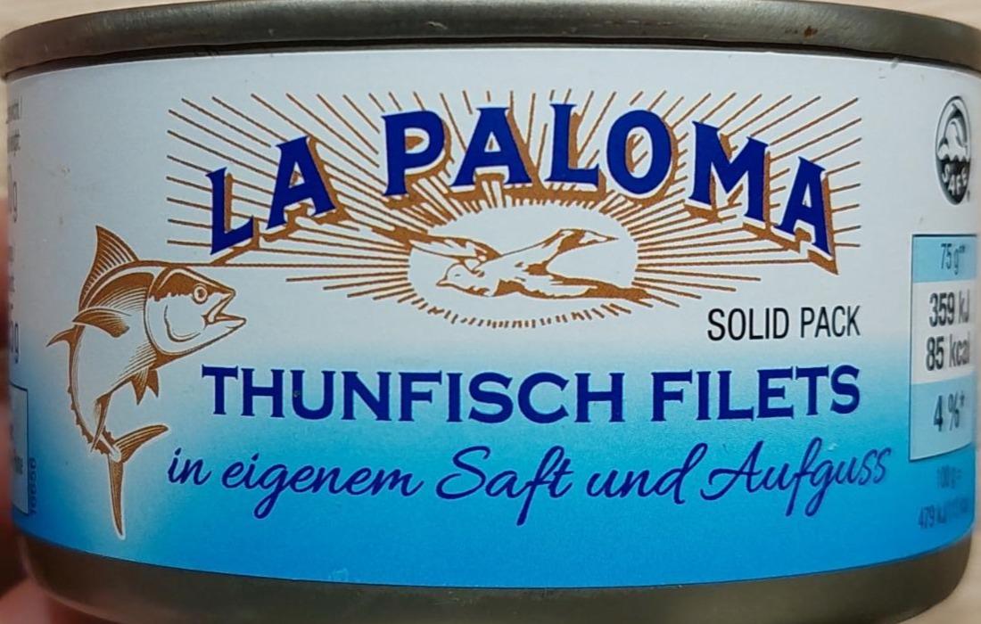 Fotografie - Thunfisch filets in eigenem Saft und Aufguss La Paloma