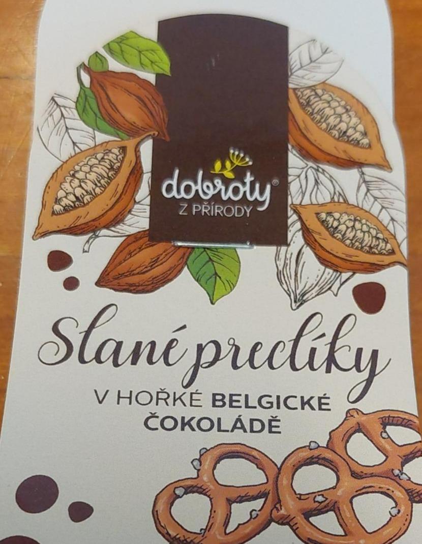 Fotografie - Slané preclíky v hořké belgické čokoládě Dobroty z přírody