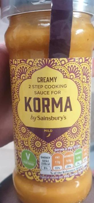 Fotografie - Creamy Korma mild by Sainsbury's