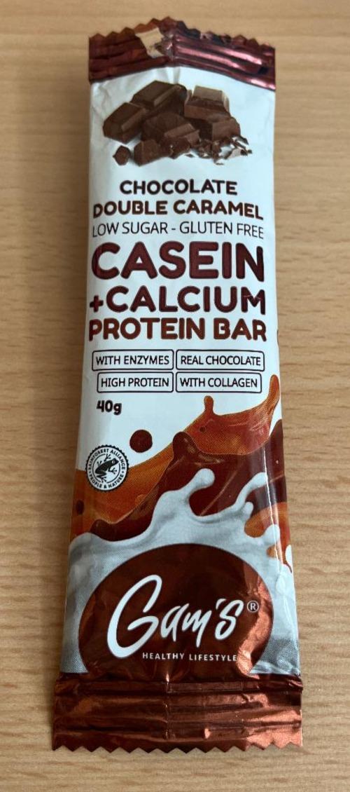 Fotografie - Casein + Calcium Protein Bar Chocolate Double Caramel Gam's