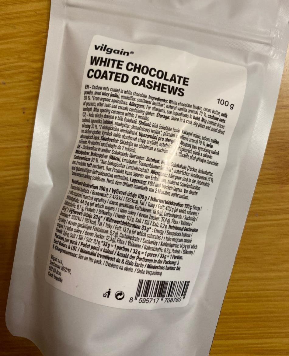 Fotografie - White Chocolate Coated Cashews Vilgain