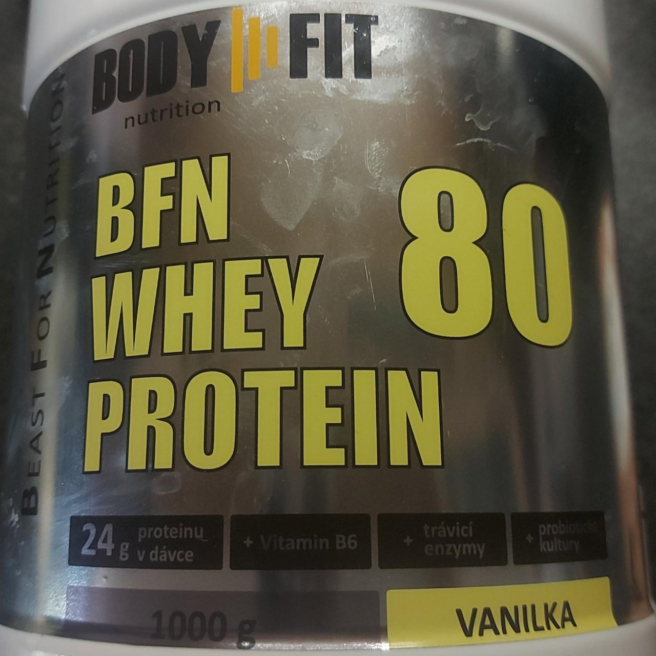Fotografie - BFN whey protein 80 vanilka Body fit nutrition