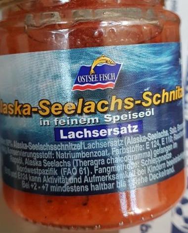 Fotografie - Alaska-Seelachs-Schnitzel in feinem Speiseöl Lachsersatz Ostsee Fisch